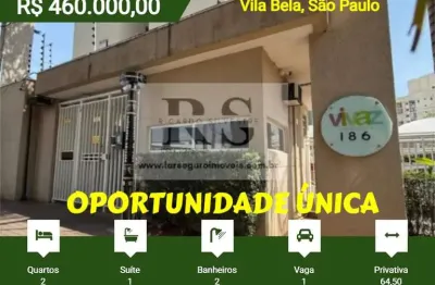 Apartamento 2 dormitórios para venda em são paulo, vila bela, 2 dormitórios, 1 suíte, 2 banheiros, 1 vaga