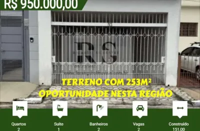 Casa para Venda em São Paulo, Alto da Mooca, 2 dormitórios, 1 suíte, 2 banheiros, 2 vagas