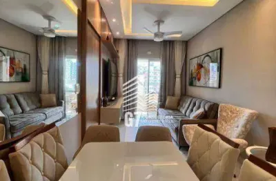 Apartamento com 2 dormitórios à venda, 52 m² por r$ 440.000,00 - caiçara - praia grande/sp