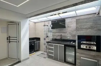 Triplex com 2 suítes - mobiliado e decorado em praia grande - guilhermina