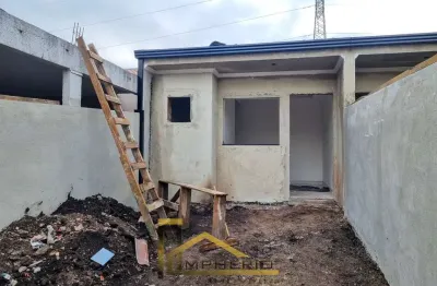 Casa à venda em curitiba-pr, campo de santana: 2 quartos, sala, banheiro, garagem - 46m² de área. imperdível!