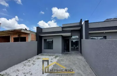 Casa à venda em fazenda rio grande-pr, bairro nações, 3 quartos, 1 sala, 1 banheiro, 2 vagas, 60m². confira já!