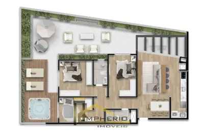 Apartamento de Luxo com 3 Quartos e Suite no Bairro Portão, Curitiba-PR: 202m² e 1 Vaga de Garagem!