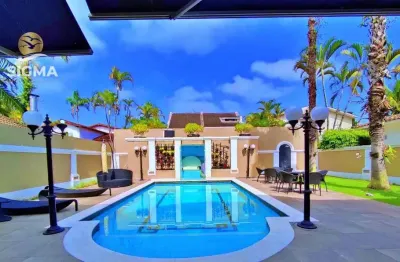 Casa com 4 dormitórios à venda, 380 m² por r$ 3.700.000,00 - jardim acapulco - guarujá/sp