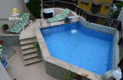 Cobertura com 3 quartos sendo 2 suítes à venda, enseada, guarujá.