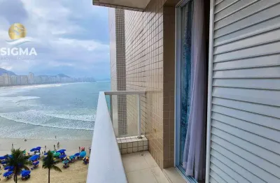 Frente mar - apartamento à venda com 3 dormitórios - condomínio com lazer - 2 vagas - jardim astúrias - guarujá/sp