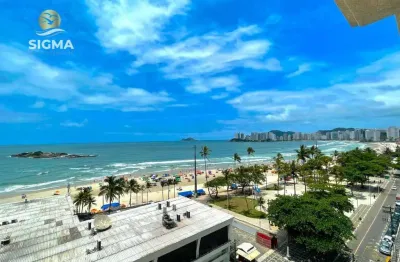 Apartamento de frente para o mar com 4 dormitórios em prédio com lazer e 2 vagas - pitangueiras, guarujá.