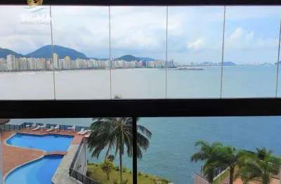 Frente mar - apartamento com 3 suítes - condomínio com lazer - 2 vagas - jardim astúrias - guarujá/sp