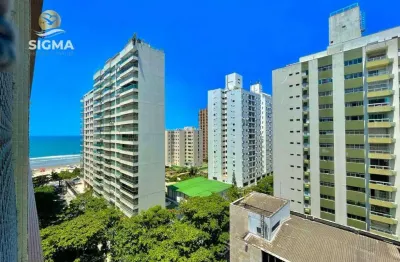 Vista mar - apartamento com 2 dormitórios - condomínio com lazer - 1 vaga - pitangueiras - guarujá/sp.
