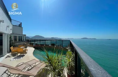 Cobertura com 4 dormitórios à venda, 365 m² por r$ 10.000.000,00 - jardim astúrias - guarujá/sp