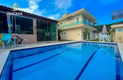 Casa de alto padrão com 6 suítes - piscina - sauna - churrasqueira - estúdio - 6 vagas - jardim albamar, guarujá.