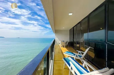 Frente mar - apartamento à venda com 3 suítes - condomínio com lazer - 2 vagas - jardim astúrias - guarujá/sp.