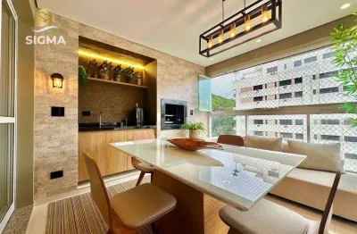 Apartamento reformado à venda com 3 dormitórios - condomínio com lazer - 2 vagas - pitangueiras - guarujá/sp