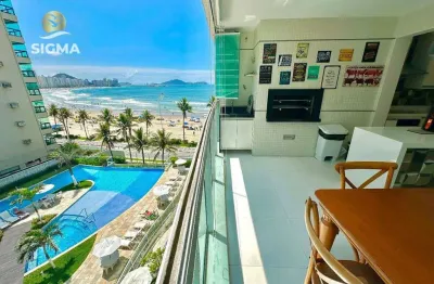 Frente mar - apartamento com 2 dormitórios à venda na praia das astúrias - guarujá/sp.