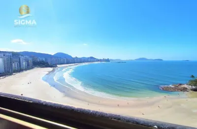 Frente mar - apartamento à venda com 3 suítes - condomínio com piscina - 2 vagas - jardim astúrias - guarujá/sp