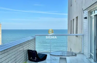 Frente mar - apartamento com 3 quartos sendo 1 suíte à venda na praia das pitangueiras - guarujá/sp.