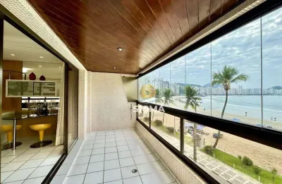 Frente mar - apartamento com 3 suítes à venda na praia das astúrias - guarujá/sp.