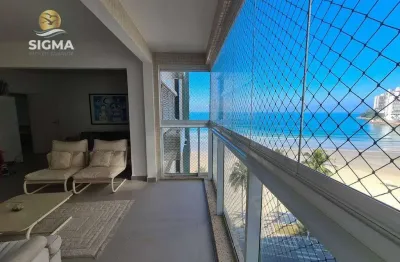 Vista mar - apartamento à venda com 3 dormitórios - 2 vagas - jardim astúrias - guarujá/sp