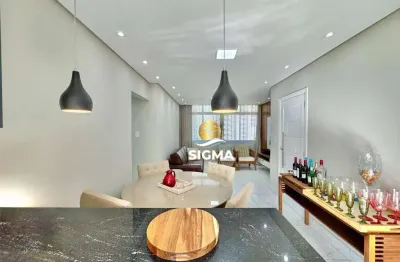 Apartamento com 2 dormitórios sendo 1 suíte  à venda, 100 m² por r$ 550.000 - praia das pitangueiras - guarujá/sp.