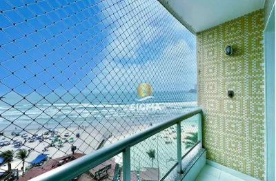 Frente mar - apartamento com 3 dormitórios à venda na praia das pitangueiras - guarujá/sp.