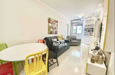 Apartamento à venda, 55 m² por r$ 410.000,00 - tombo - guarujá/sp