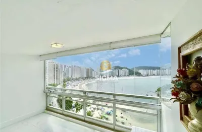 Frente mar - apartamento com 3 quartos sendo 2 suítes à venda na praia das astúrias - guarujá/sp.