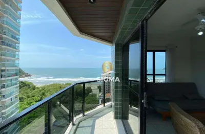Vista mar - cobertura com 3 quartos sendo 2 suítes à venda na praia do tombo - guarujá/sp.