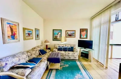 Frente mar - apartamento com 2 quartos à venda, 110 m² por r$ 750.000 - pitangueiras - guarujá/sp.