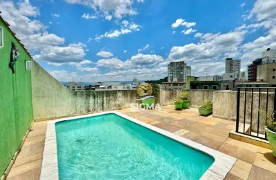 Cobertura com 3 dormitórios sendo 1 suíte com amplo terraço à venda, 170 m² por r$ 820.000 - tombo - guarujá/sp