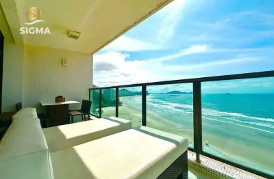 Apartamento com 3 dormitórios para alugar, 160 m² por r$ 8.000,00/mês - jardim astúrias - guarujá/sp