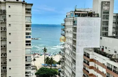 Vista mar - apartamento com 2 quartos sendo 1 suíte à venda na praia das pitangueiras - guarujá/sp.