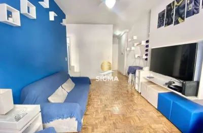 Apartamento com 2 dormitórios à venda, 60 m² por r$ 430.000,00 - pitangueiras - guarujá/sp