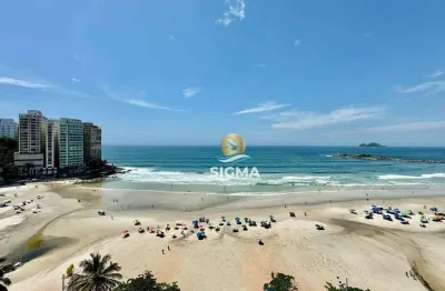 Frente mar - apartamento com 4 quartos sendo 1 suíte à venda na praia das pitangueiras - guarujá/sp.