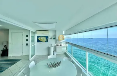 Frente mar - apartamento com 3 suítes à venda na praia das pitangueiras - guarujá/sp.