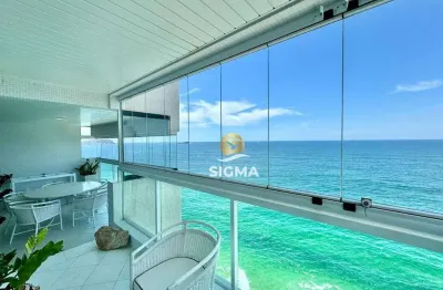 Frente mar - apartamento com 3 suítes à venda na praia das pitangueiras - guarujá/sp.