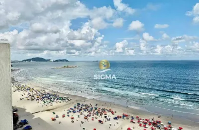 Frente mar - apartamento com 2 quartos sendo 1 suíte à venda na praia das pitangueiras - guarujá/sp.
