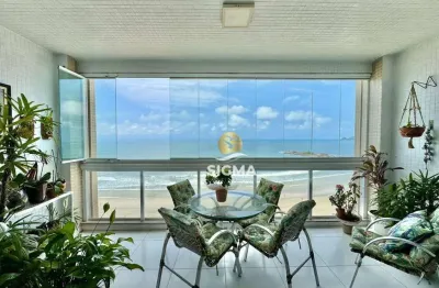 Frente mar - apartamento com 3 suítes à venda na praia das pitangueiras - guarujá/sp.