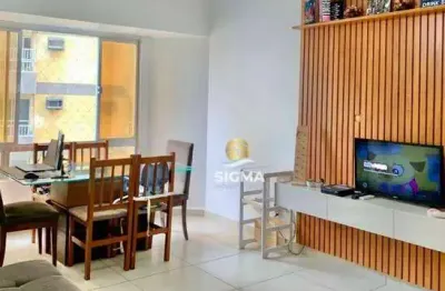 Apartamento com 2 dormitórios à venda, 90 m² por r$ 500.000,00 - praia pitangueiras - guarujá/sp