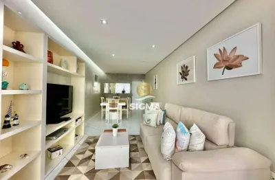 Apartamento com 2 quartos sendo 1 suíte à venda, 110 m² por r$ 700.000 - pitangueiras - guarujá/sp.