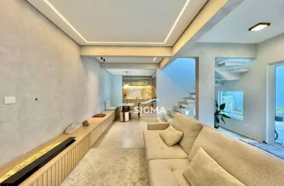 Village com 2 quartos sendo 1 suíte à venda, 127 m² por r$ 820.000 - tombo - guarujá/sp.