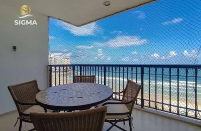 Frente mar - apartamento à venda, 204 m² por r$ 1.700.000 - pitangueiras - guarujá;