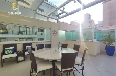Cobertura com 3 dormitórios à venda, 200 m² por r$ 1.600.000,00 - pitangueiras - guarujá/sp
