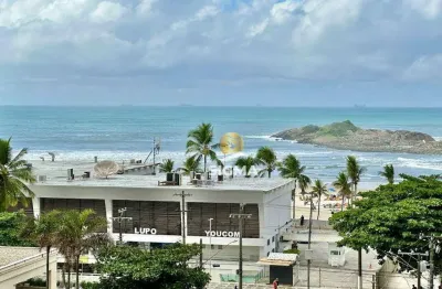 Vista mar - apartamento com 2 dormitórios à venda, 68 m² por r$ 585.000 - pitangueiras - guarujá/sp.