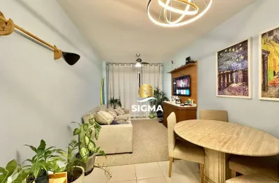 Apartamento com 2 dormitórios à venda, 75 m² por r$ 410.000,00 - pitangueiras - guarujá/sp