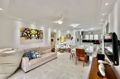 Apartamento com 3 dormitórios sendo 2 suítes à venda, 135 m² por r$ 750.000 - pitangueiras - guarujá/sp.