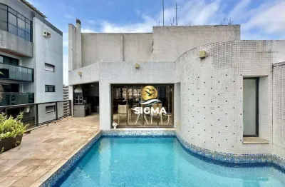 Cobertura com 3 quartos sendo 1 suíte à venda, 267 m² por r$ 1.650.000 - pitangueiras - guarujá/sp.
