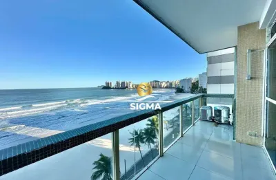 Frente mar - apartamento com 4 quartos sendo 3 suítes à venda, 184 m² por r$ 1.600.000 - pitangueiras - guarujá/sp.