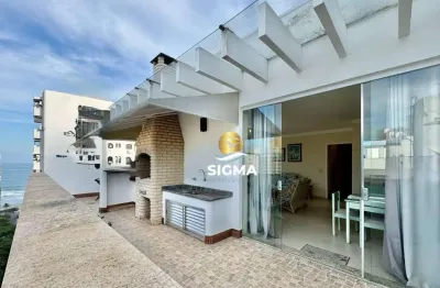Cobertura com 3 dormitórios à venda, 208 m² por r$ 1.000.000 - pitangueiras - guarujá/sp.