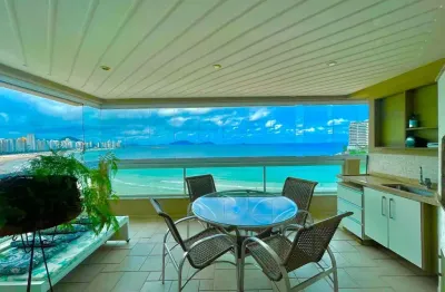 Frente mar - apartamento com 4 suítes à venda, 175 m² por r$ 3.050.000 - jardim astúrias - guarujá/sp.
