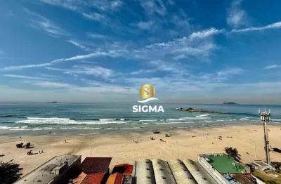 Frente mar - apartamento com 3 quartos sendo 1 suíte à venda, 140 m² por r$ 1.000.000 - pitangueiras - guarujá/sp.